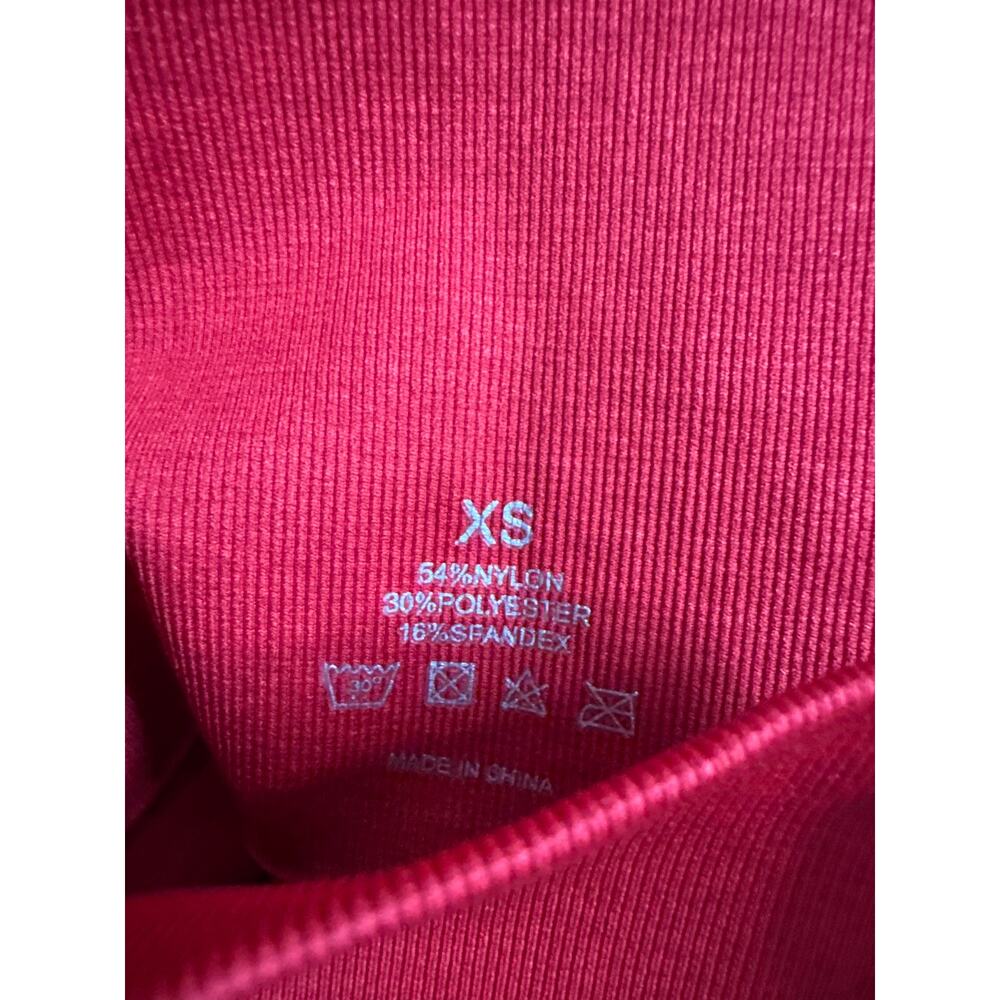 NVGTN Contour Seamless High Waisted Leggings Women XS Red Pink Workout Pants New - Picture 6 of 6